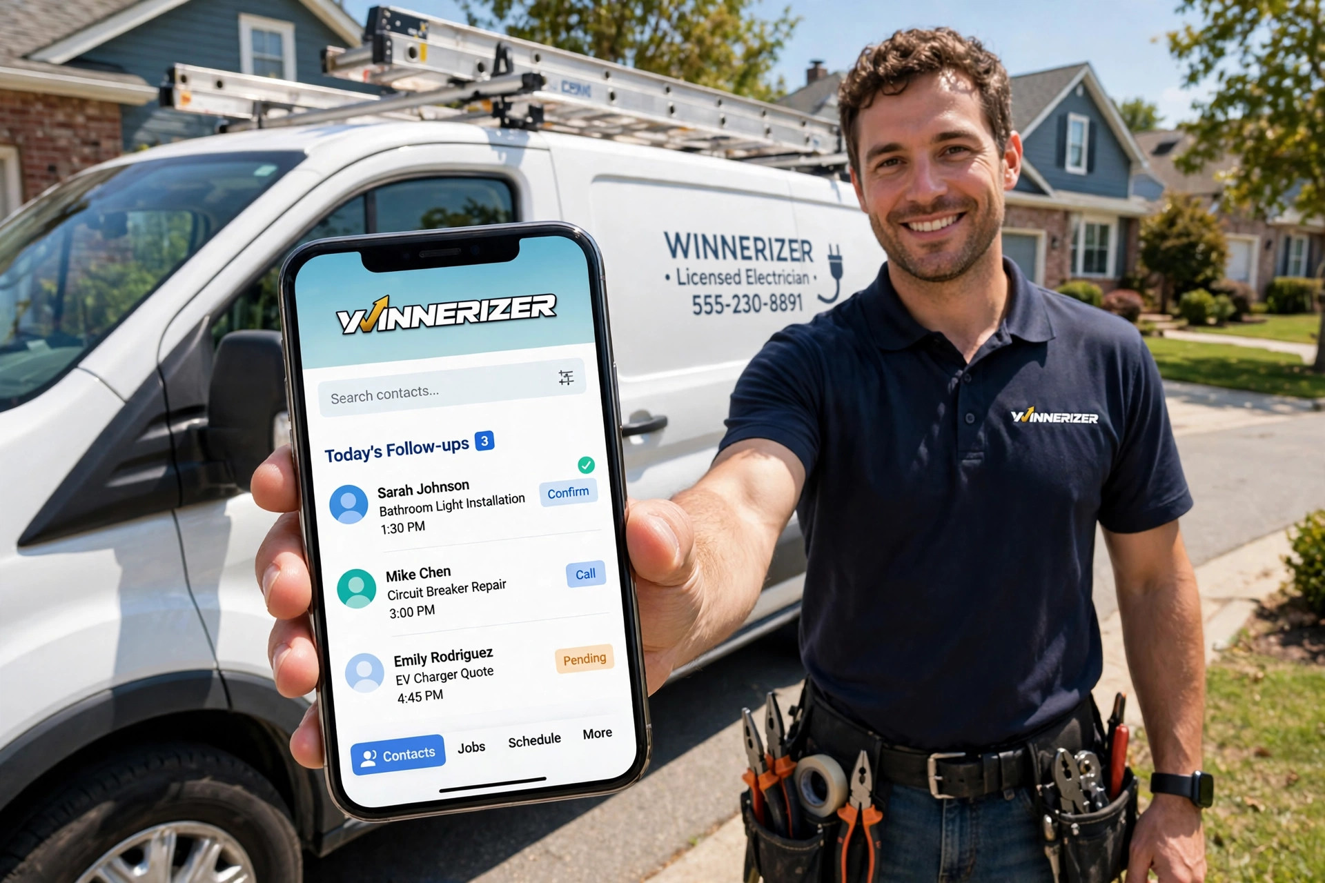 A professional working on their own, using Winnerizer